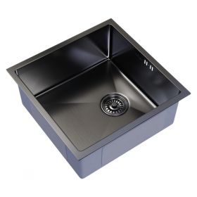 Мойка Ника Подст. Монтаж 45Х45 (3,0) ВЫП 3 1/2 MIXLINE PRO 20СМ с Сифоном (Черный Графит).