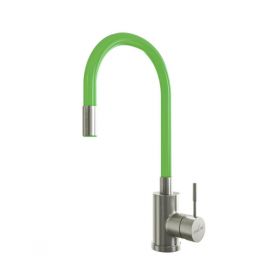 Смеситель для Кухни Ника 35K MIXLINE MLSS-0325 Зеленый Гибкий Силиконовый Излив.