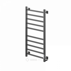 Полотенцесушитель Ника STEP-1 100/50 Черный Матовый, Углеродистая Сталь.