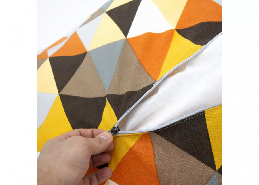 Кресло-Груша "Ромб оранжевый"