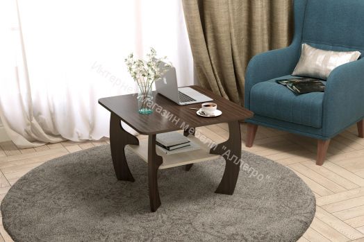 Журнальный стол "Маджеста-5", Венге/Вудлайн кремовый