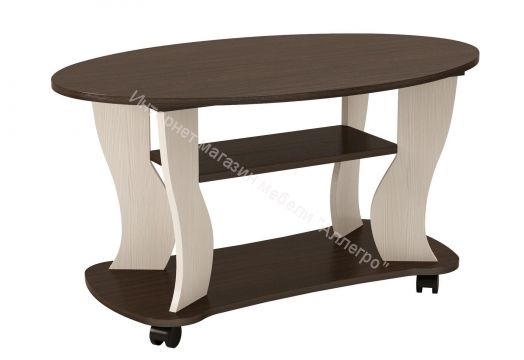 Журнальный стол Сатурн-М05, Вудлайн кремовый/Венге