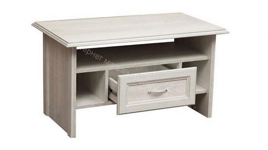 Журнальный стол Сохо 32-20, Бетон пайн белый/Бетон пайн белый патина