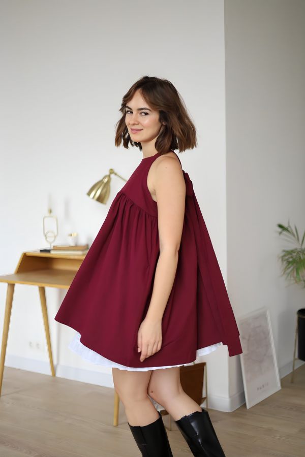 Сарафан Molle из теплого хлопка винный