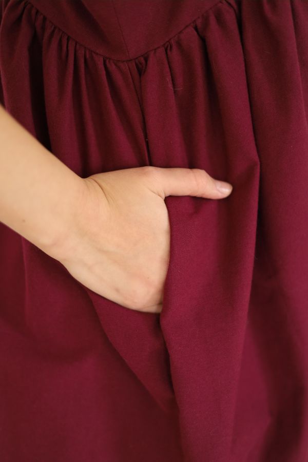 Сарафан Molle из теплого хлопка винный