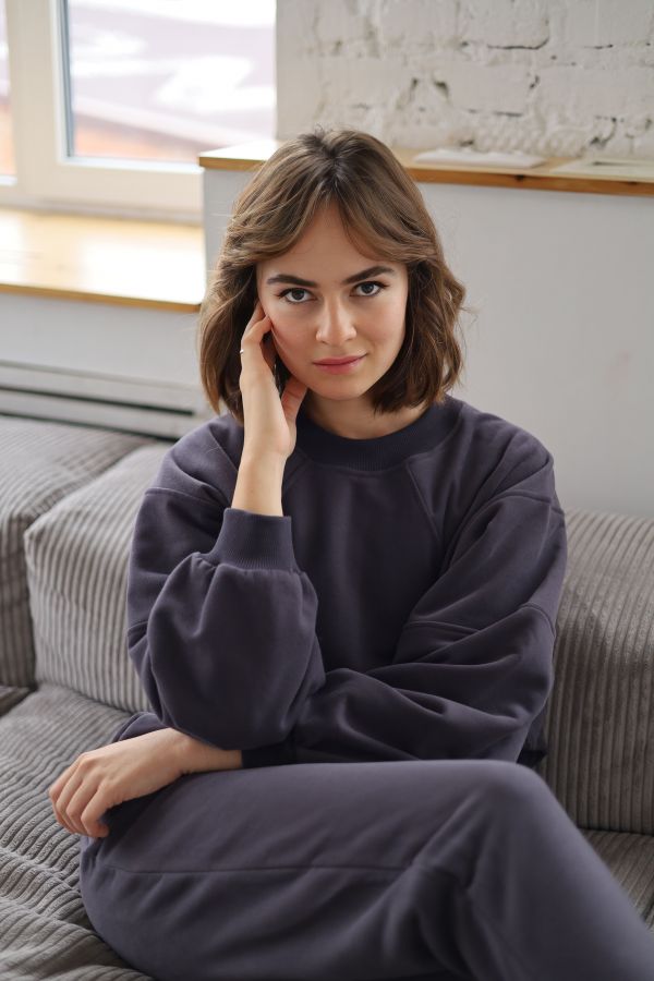 Свитшот геометричный графит