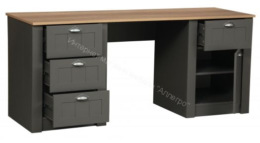 Стол письменный Прованс 37.14, Диамант серый/Дуб каньон