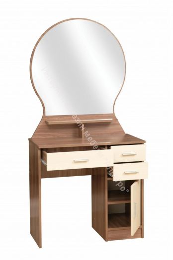 Столик туалетный Надежда - М04, Вудлайн кремовый/Ясень шимо темный
