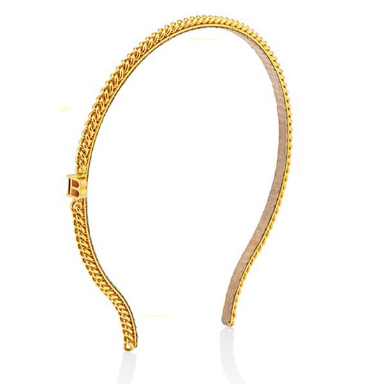 Balmain Hair Couture Золотой ободок косичка Pont Des Arts Chain​ Headband Small