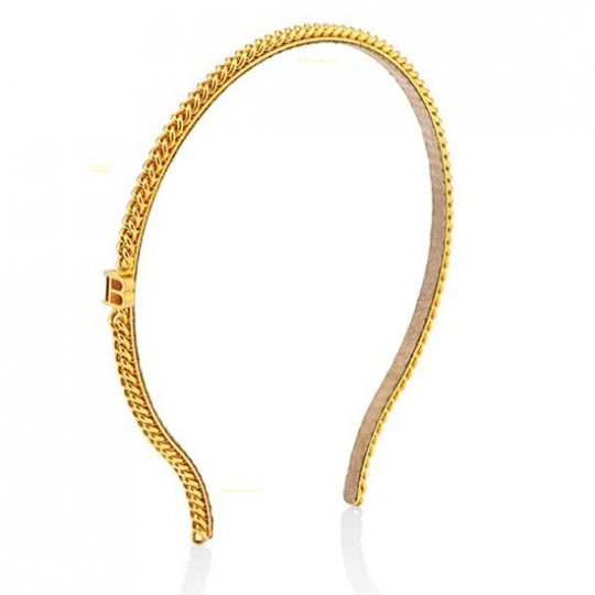 Balmain Hair Couture Золотой ободок косичка Pont Des Arts Chain​ Headband Small