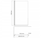 Стеклянная шторка на ванну, распашная, одностворчатая Berkel 48P01-80 WasserKRAFT