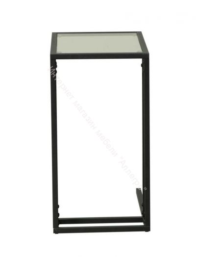 Стол приставной Скандик 42.24 (со стеклом), металл Чёрный