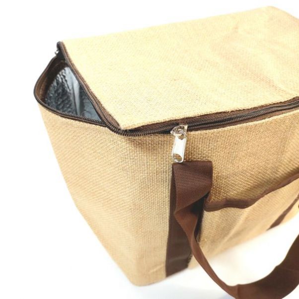 Сумка-холодильник из джута