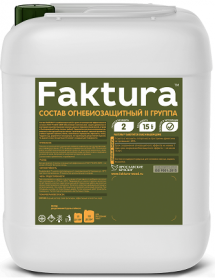 Огнебиозащитный Состав Faktura 10л для Древесины 2-я Группа Бесцветный Биозащита до 15 Лет / Фактура.