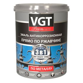 Антикоррозионная Эмаль 3 в 1 по Ржавчине ВД-АК-1179 VGT Premium 2.5кг Тепло-Серая / ВГТ.