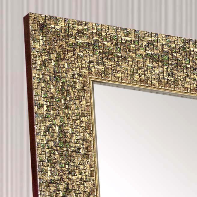 Зеркало настенное в раме для дома салона офис на стену в прихожую Shining stone 60х174 золото