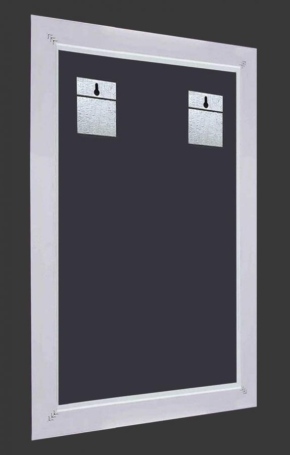 Зеркало в раме на стену для дома настенное в ванную прихожую коридор White prince 40х50 см белое