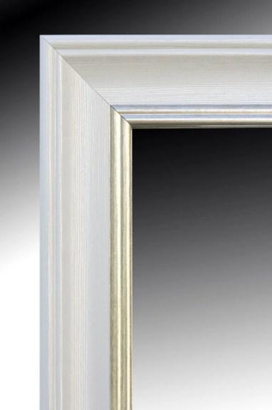 Зеркало в раме на стену для дома настенное в ванную прихожую коридор White prince 70х120 см белое