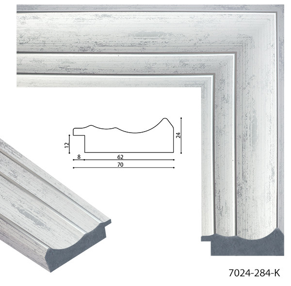 Напольное зеркало в раме на подставке в рост в прихожую спальню коридор Silver modern 60х173 серебро