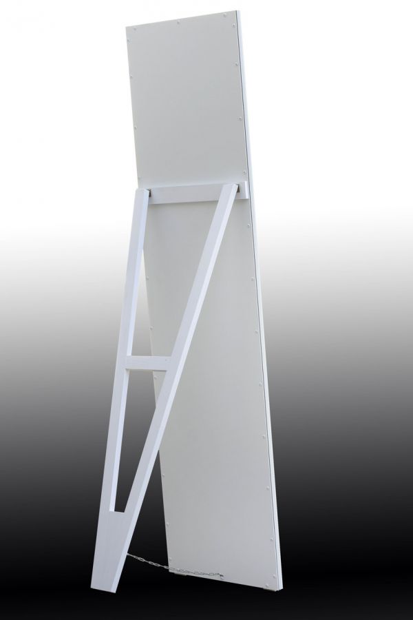 Напольное зеркало в раме на подставке в рост в прихожую спальню коридор Silver small glossy 45х167 серебро