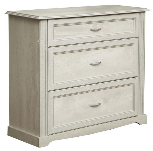 Комод Сохо 32-12, Бетон пайн белый/Бетон пайн белый патина