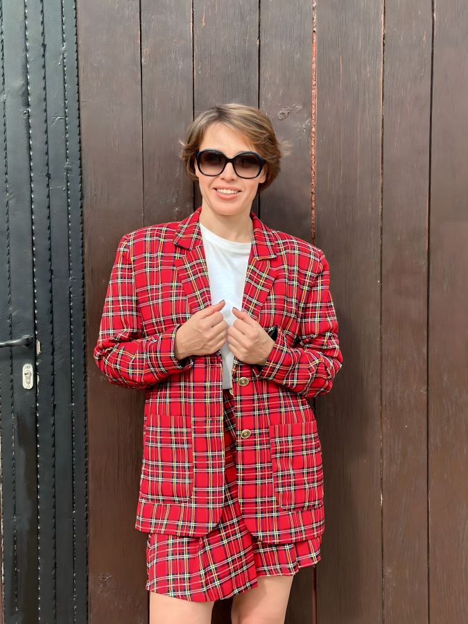 Пиджак в клетку