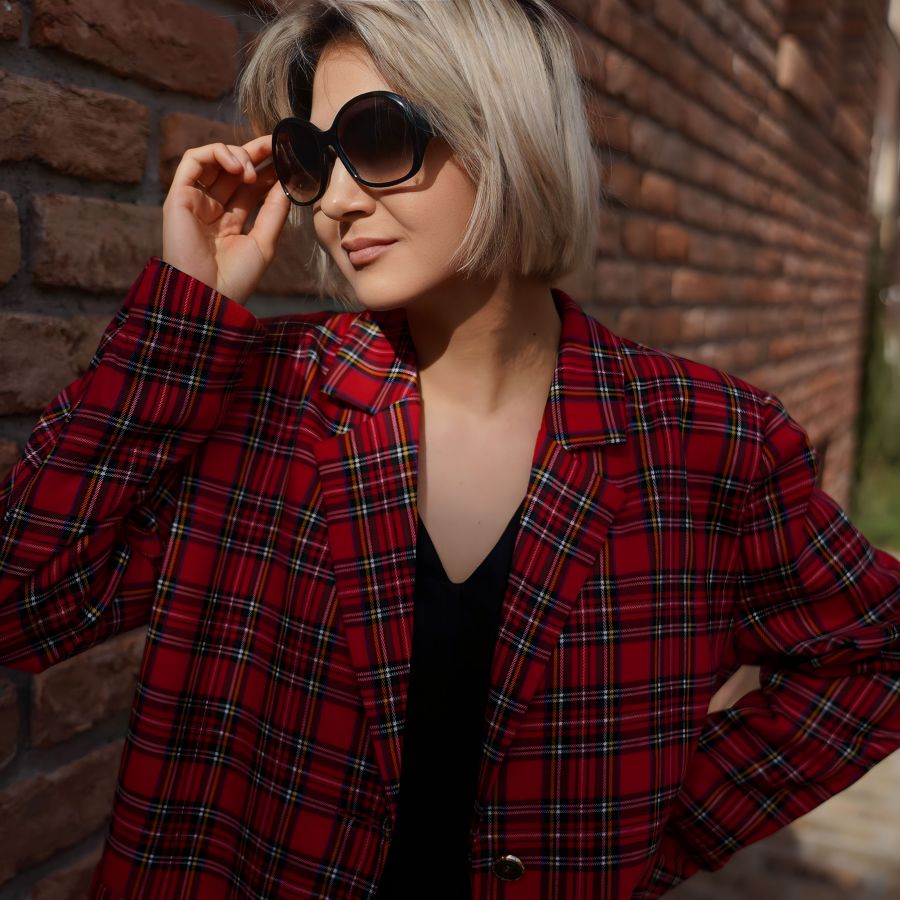 Пиджак в клетку