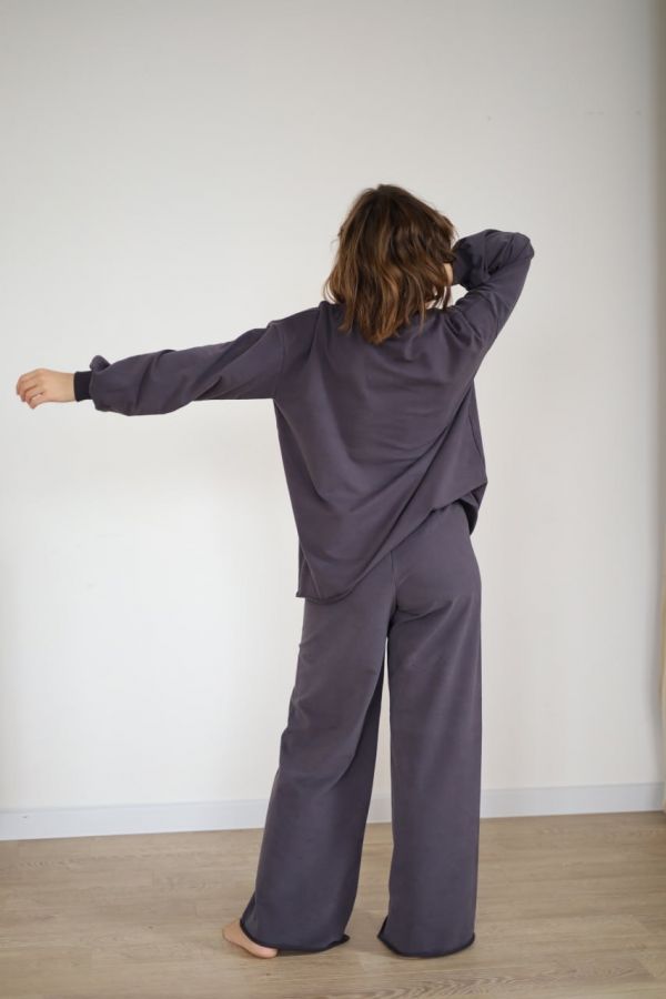 Кофта с длинным рукавом графит