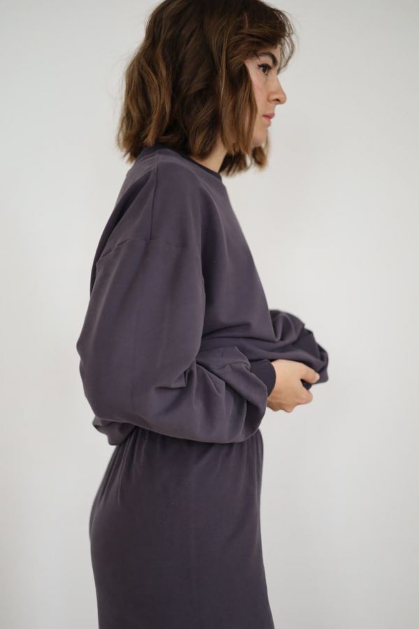 Кофта с длинным рукавом графит