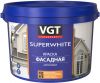 Краска Фасадная VGT Superwhite 13кг Cупербелая, Акриловая / ВГТ Супервайт