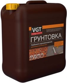 Грунт Глубокопроникающий VGT ВД-АК-0301 5кг Акриловый для Наружных и Внутренних Работ / ВГТ Грунт