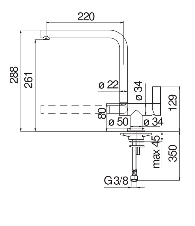 Смеситель для кухни Nobili FLAG FL96114 схема 2