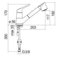 Смеситель для кухни Nobili New road RD00127/1T7 схема 2