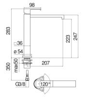 Смеситель для кухни Nobili MIA MI102713 схема 2