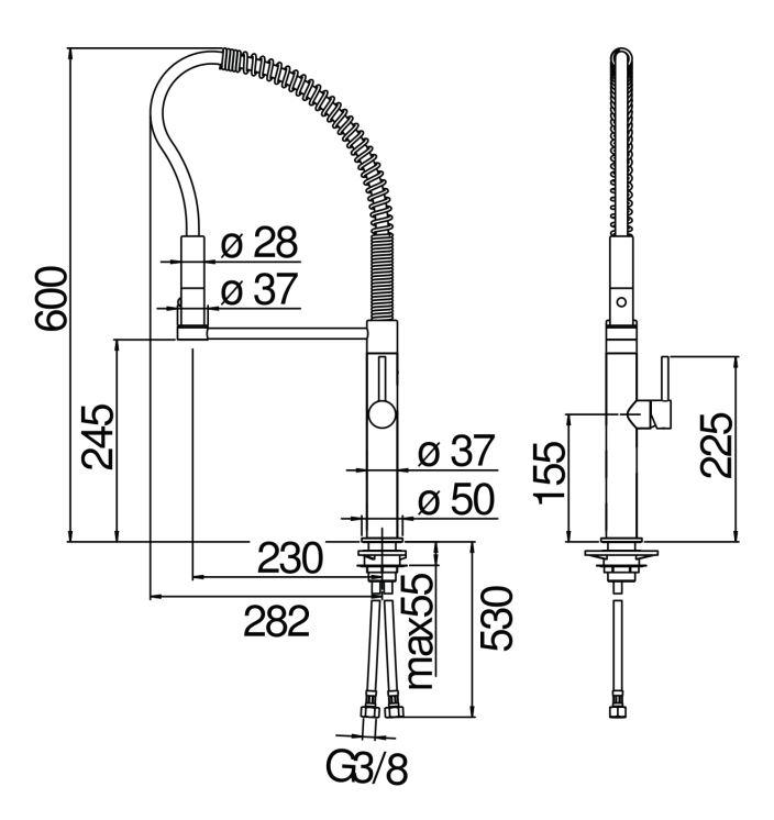 Смеситель для кухни Nobili Acquerelli AQ109300/60 схема 2