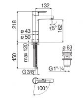 Смеситель для раковины Nobili New road RDH00158/2 схема 2