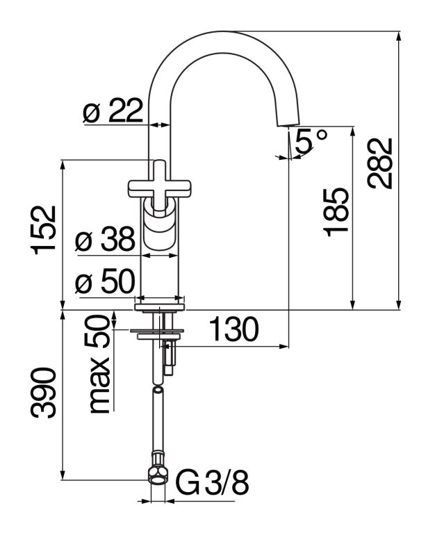 Смеситель для раковины Nobili Lira LR116218/3 схема 2