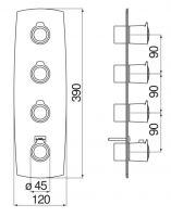 Смеситель для душа Nobili Sofi SI98104 схема 2