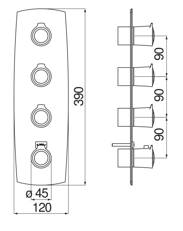 Смеситель для душа Nobili Sofi SI98103 схема 2