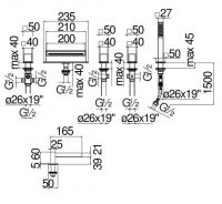 Смеситель для ванны Nobili Ray WEBK204/Q схема 2