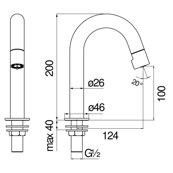 Смеситель для раковины Nobili Acquerelli AQ93236 схема 2