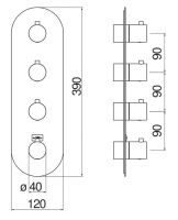 Смеситель для душа Nobili Velis WE00103/T схема 2