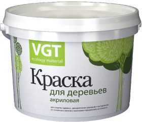 Краска для Садовых Деревьев VGT 3кг Глубокоматовая, Белая / ВГТ