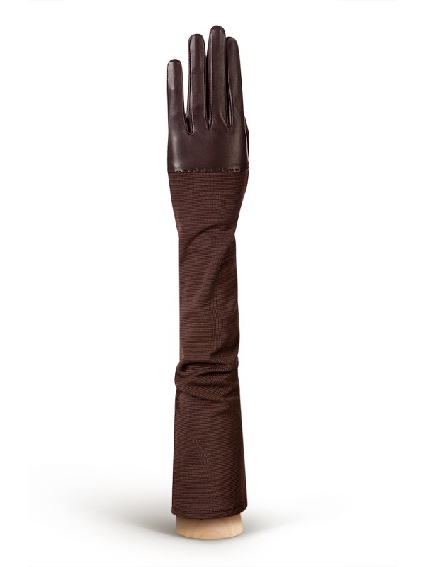 Перчатки женские б/п IS01015 d.brown ELEGANZZA