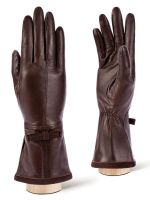 Перчатки женские ш+каш. F-IS0060 d.brown ELEGANZZA