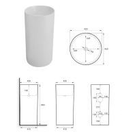 Керамическая напольная раковина SantiLine SL-4014 45 х 45 схема 4