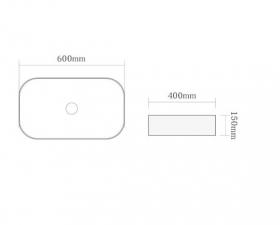 Керамическая накладная раковина SantiLine SL-7022 60 х 40 ФОТО