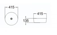 Керамическая накладная раковина SantiLine SL-7021 41,5 х 41,5 схема 2