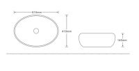 Керамическая накладная раковина SantiLine SL-7030 61 х 41 схема 2