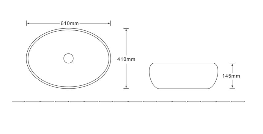 Керамическая накладная раковина SantiLine SL-7030 61 х 41 схема 2